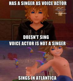 Kingdom Hearts Singing Voice Actors Atlantica Sora Roxas