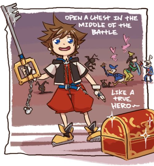 Kingdom Hearts opening chests