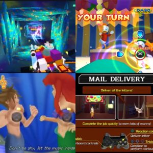 Kingdom Hearts minigames collage