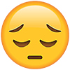 disappointed/ashamed emoji