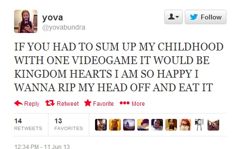 Kingdom Hearts Childhood tweet happy