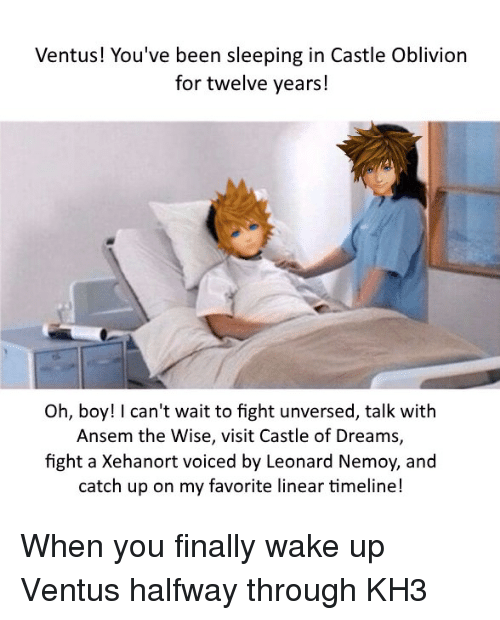 Ventus waking up in Kingdom Hearts 3