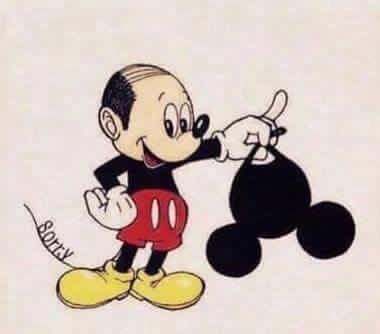 Mickey Mouse going bald 
