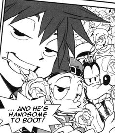 Sora Kingdom Hearts manga handsome to boot
