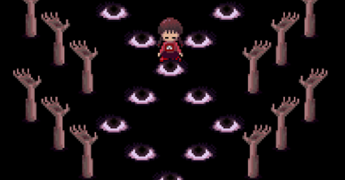 Yume Nikki creepy imagery as discussed on Talk This! video game podcast