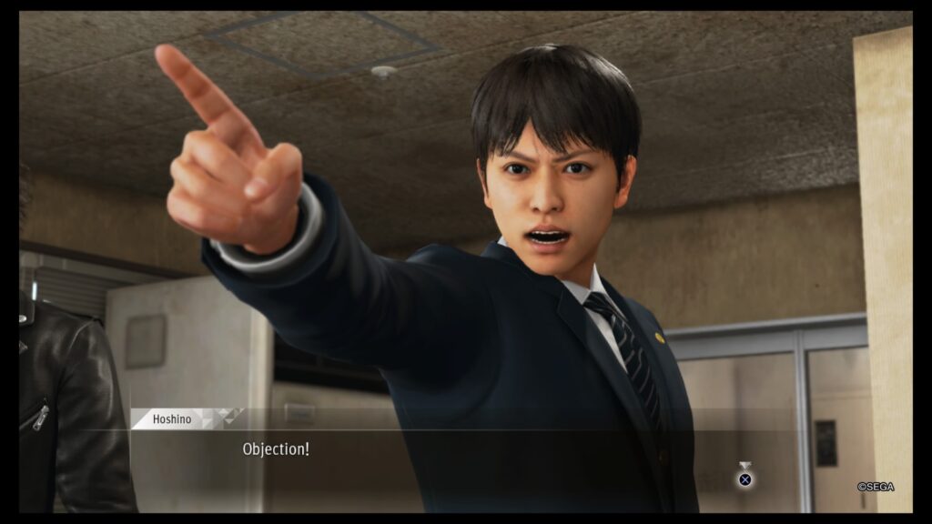 Hoshino yelling objection like in Ace Attorney