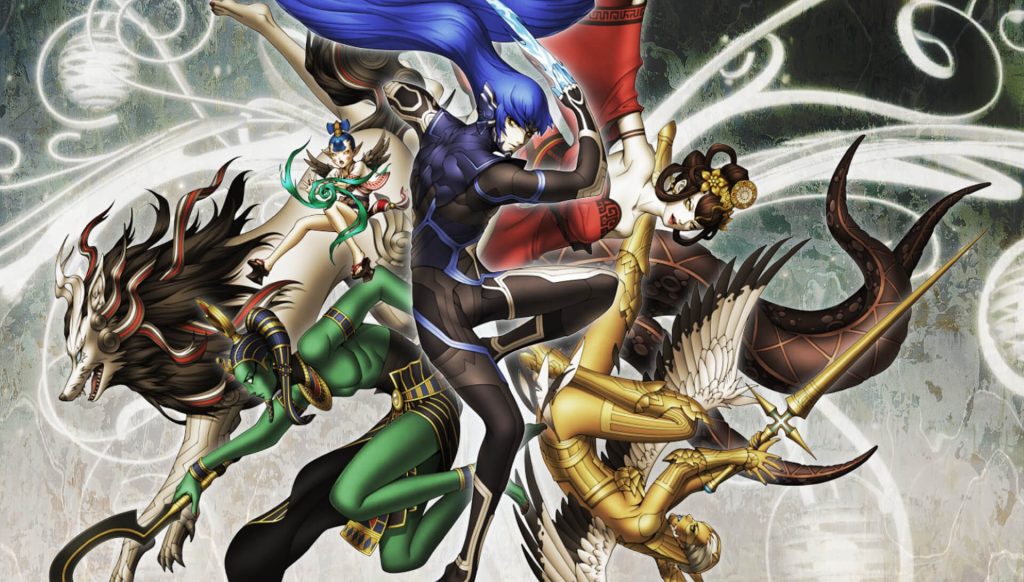 A promotional image of Shin Megami Tensei 5 featuring interpretations of various mythological figures