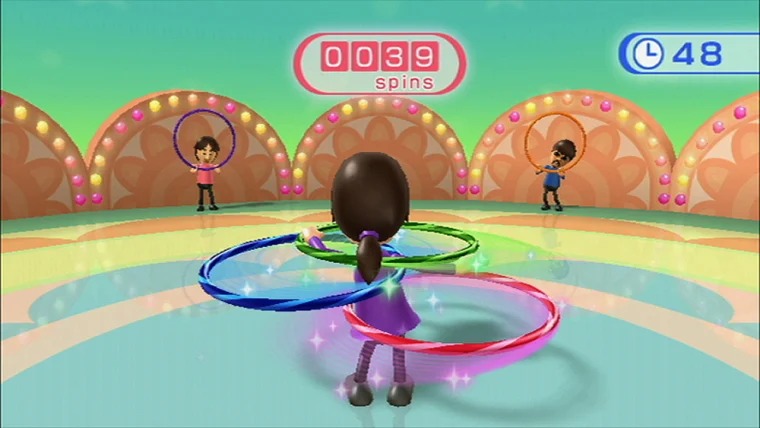 A screenshot of a fitness game in Wii Fit