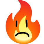 Sad fire emoji