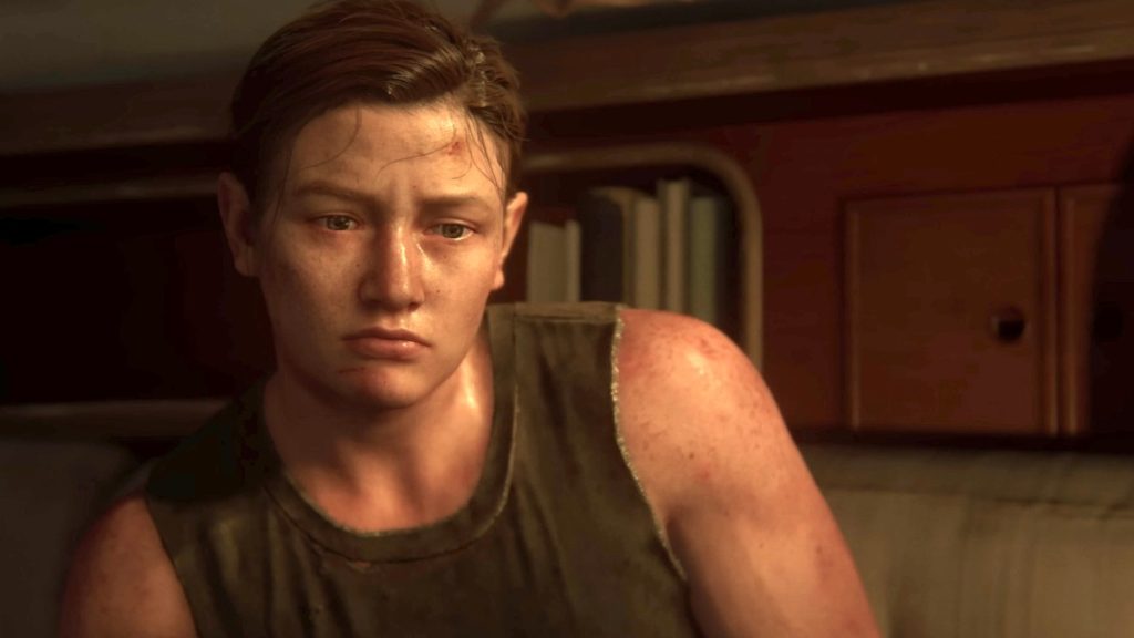 Screenshot of Abby from TLOU 2